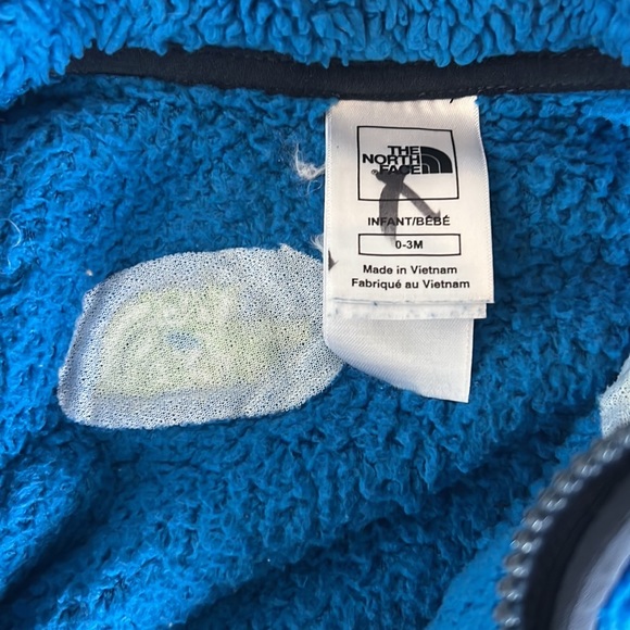 TNF Blue Lime Green Logo Fleece Vest - Picture 3 of 4